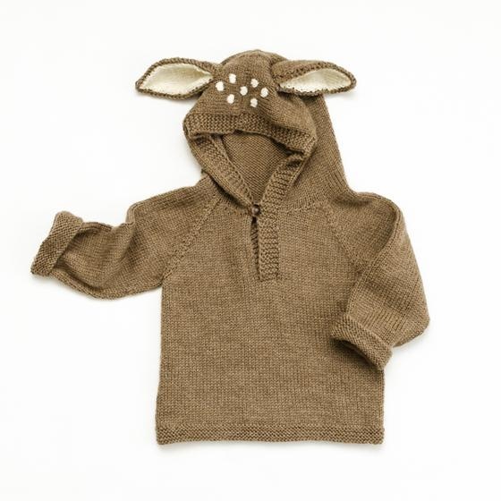 Baby Deer Hoodie - knitting pattern