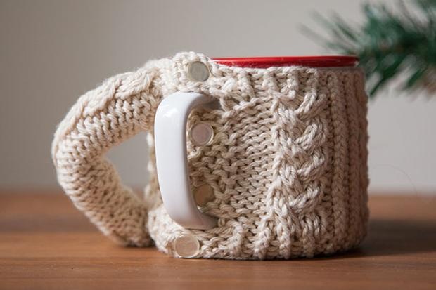 Large Tea Mug Cup Warmer Coffee Cup Cozy Handmade Knitted 