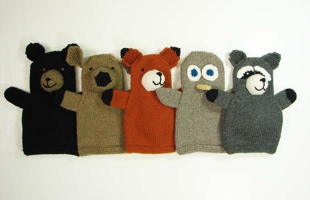 teddy glove puppet knitting pattern