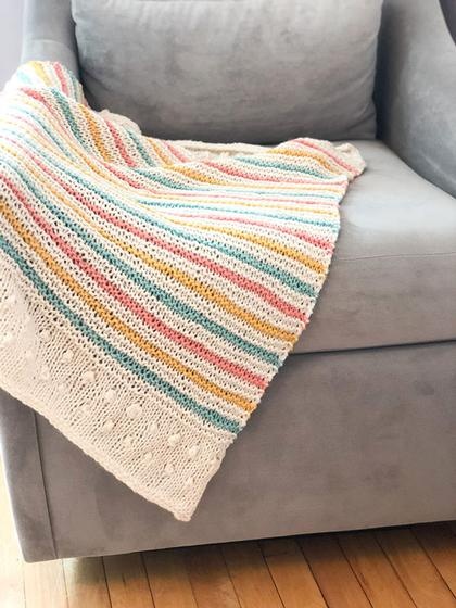 Summer Throwback Baby Blanket - knitting pattern