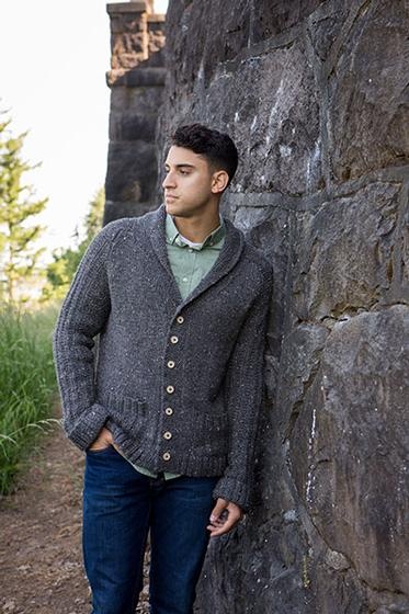 Grey cardigan boys sale