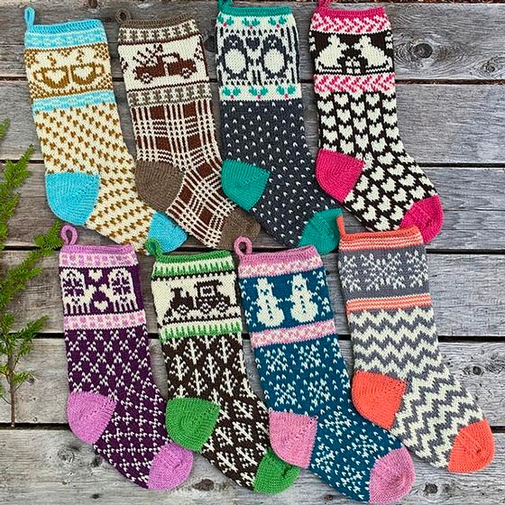 Top Down Christmas Stockings - knitting pattern