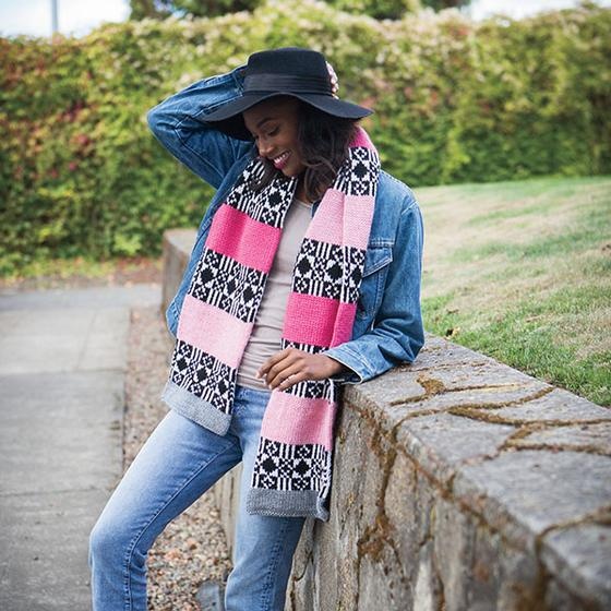 PULP 限定 SOL EX PLAID KNIT SCARF Clacton Scarf - Premium Knitting Patterns | KnitPicks
