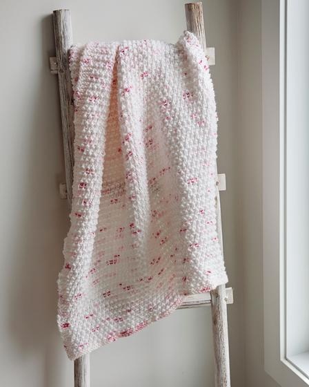 Rosebud Speckle Baby Blanket - knitting pattern