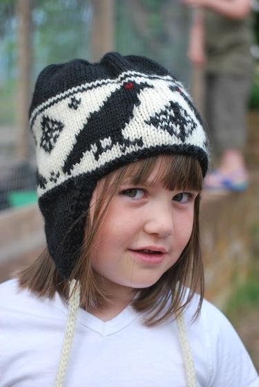 Poe Earflap Hat with Ravens - knitting pattern