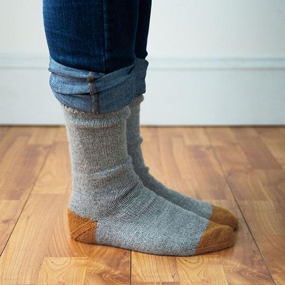 Alfred Knitted Socks - Camel: Warm and Cozy Footwear – Comfysocks