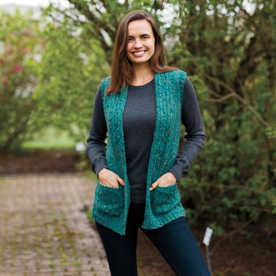 Waterfall Vest - knitting pattern