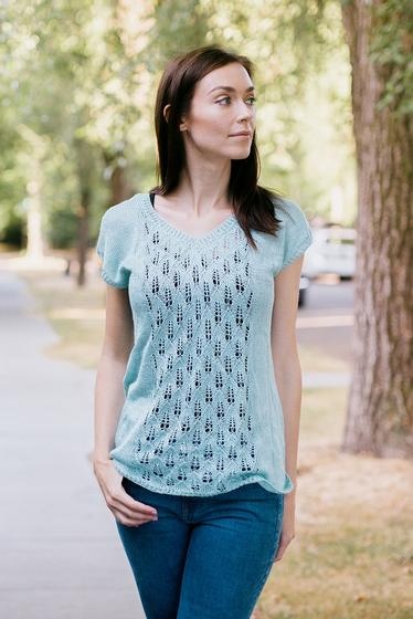 Diamond Leaf Shell - knitting pattern