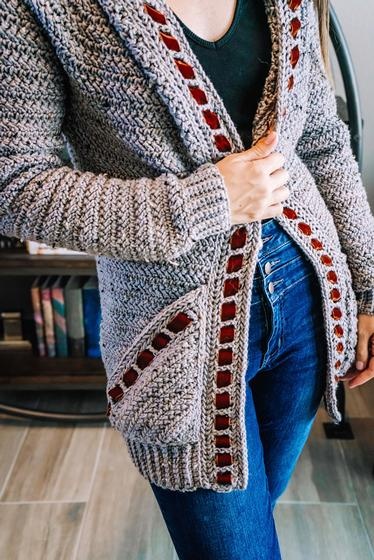 Crochet on sale adult cardigan