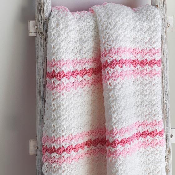 Crochet Bundle Up Stripes Baby Blanket 