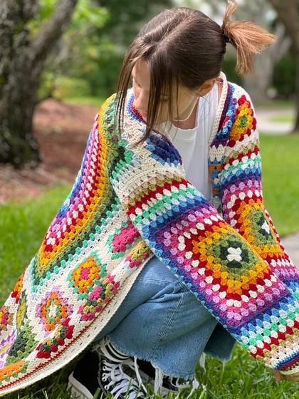 Cardigan granny crochet best sale