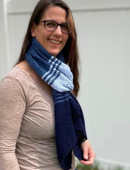 Green Pastures Braille Shawl | KnitPicks.com