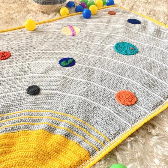 Striped Dot Baby Blanket Crochet Kit 