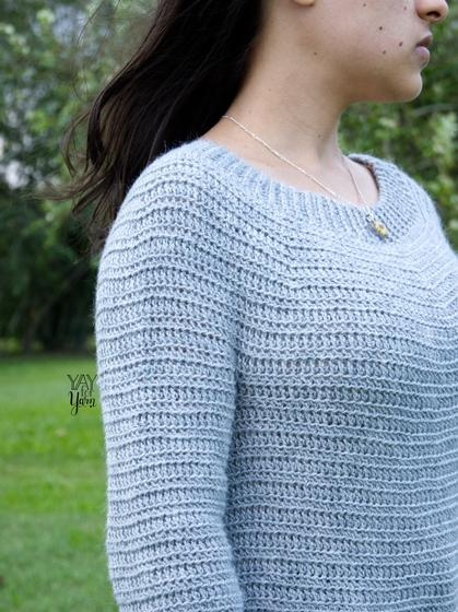 Crochet Circle Yoke Pullover Top-down in the Round Sweater PDF: the Mya  Sweater -  Canada