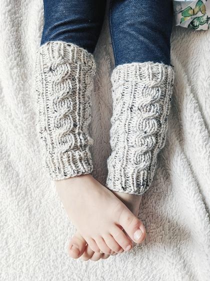 Cherry Blossom Leg Warmers - knitting pattern