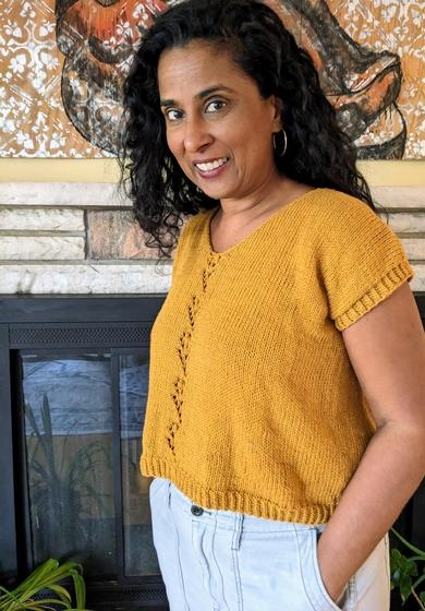 Mustard Flower Tee - knitting pattern