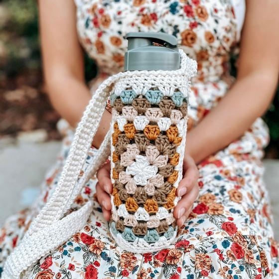 Crochet cheap bottle bag