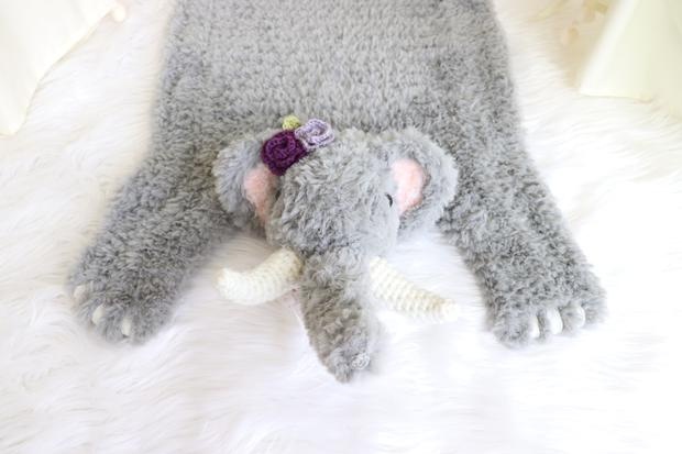 Fluffy discount elephant blanket