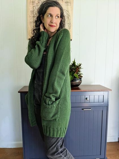 Teapot Cardigan - knitting pattern