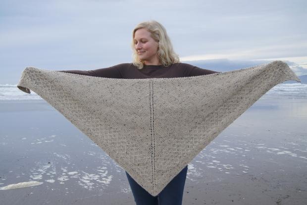 Snowy Plover Shawl - knitting pattern