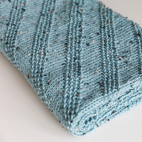 Seed stitch baby online blanket