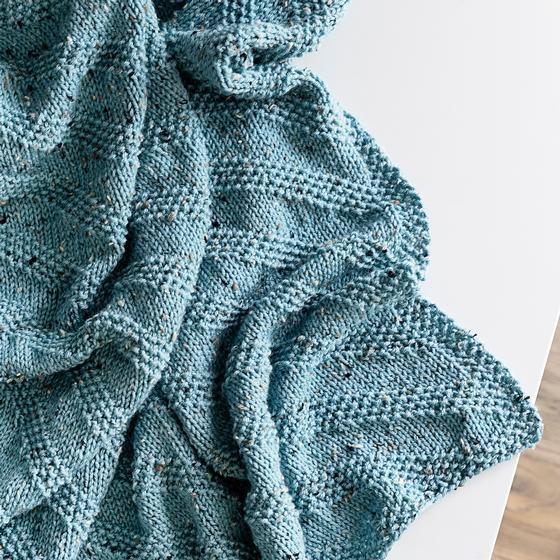 Simple seed stitch baby best sale blanket pattern