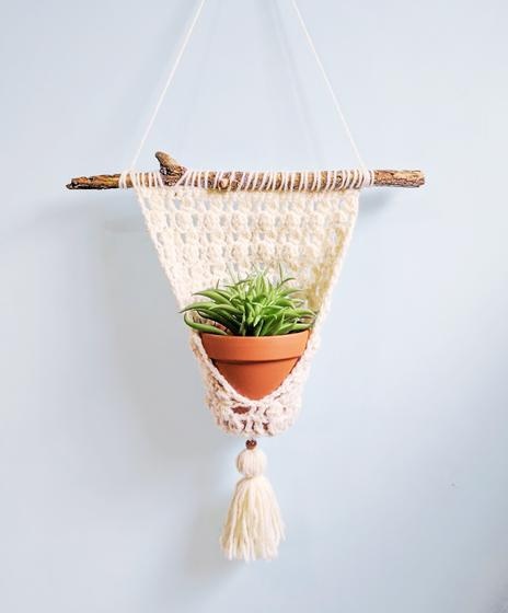 Faux Macrame Planter Crochet Pattern