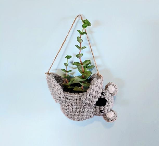 Hanging Koala Planter  Cute Home Decor for Your Space