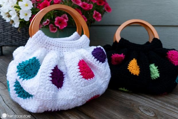 Crochet fat store bottom bag