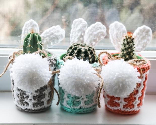 Striped Moss Plant Pot Cover  FREE Crochet Pattern — Juniper & Oakes