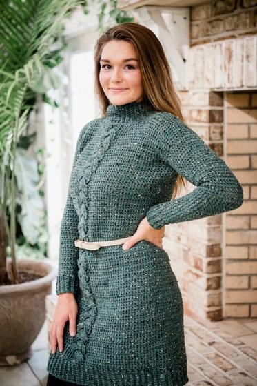 Crochet sweater store dress pattern