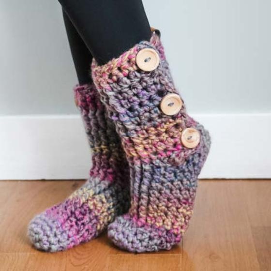 Easy crochet outlet slipper boots