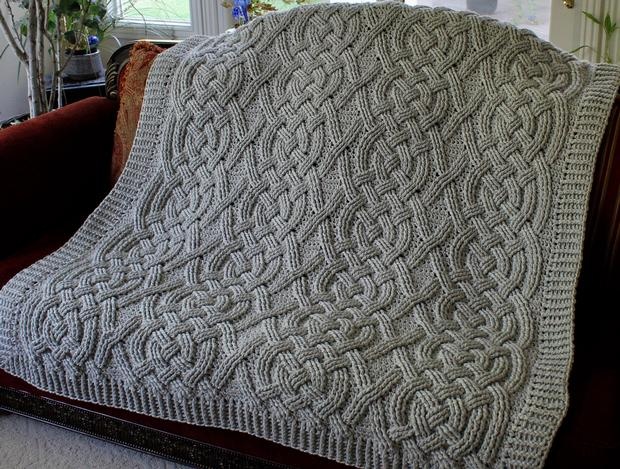 Cable stitch blanket hot sale