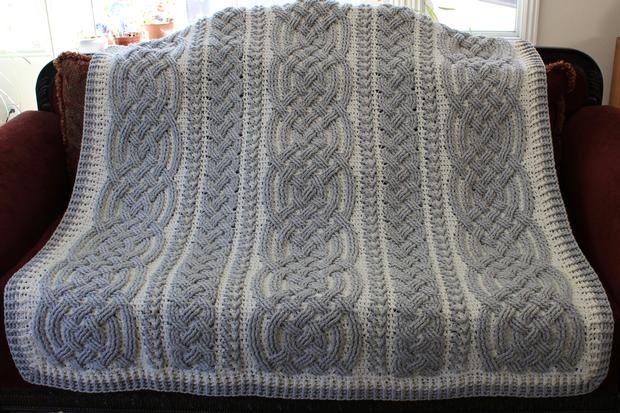 Mocha Colored Acrylic Yarn Crochet Cable knit -   Crochet blanket  , Crochet for beginners blanket, Crochet cable