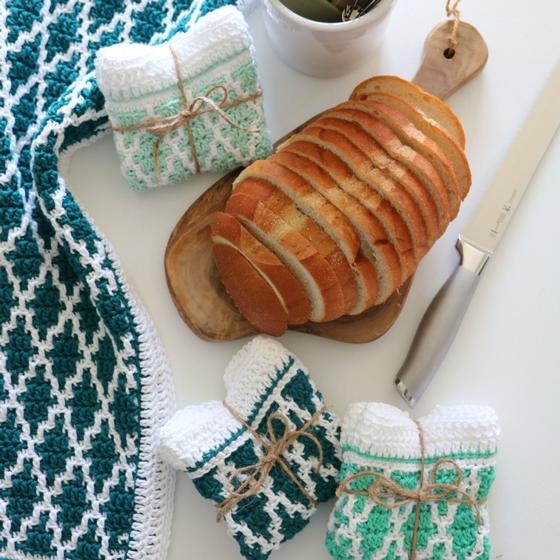 Farmhouse Dandelion Crochet Kitchen Towel