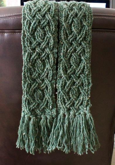 celtic cable scarf