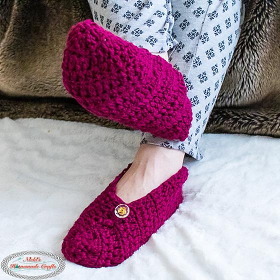 Crochet slippers best sale from a square