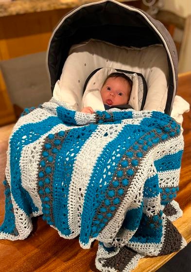 Teal sale baby blanket