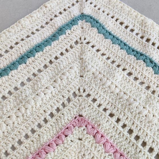 Mitered Tulips Blanket Crochet