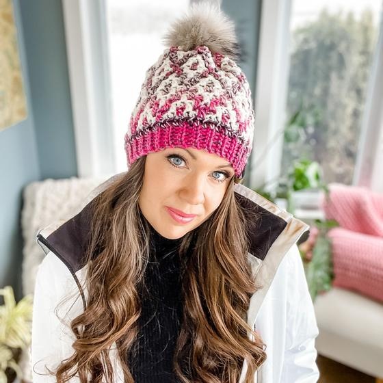 Bulky Mosaic Beanie – Modern Crochet Hat