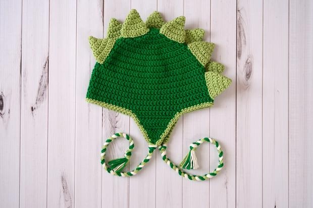 Crochet 2024 dinosaur hat