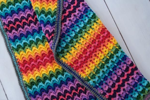 Rainbow Ridge Blanket Crochet