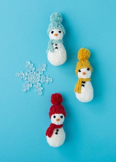 Snowman Ornaments - knitting pattern