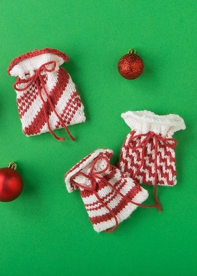 Peppermint Sachets - knitting pattern