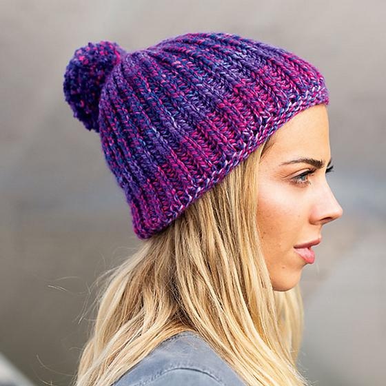 Toasty Brioche Hat - knitting pattern