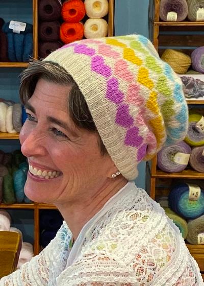 Conversation Hearts Hat - knitting pattern