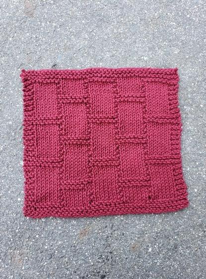 Exposed Brick Dishcloth - knitting pattern