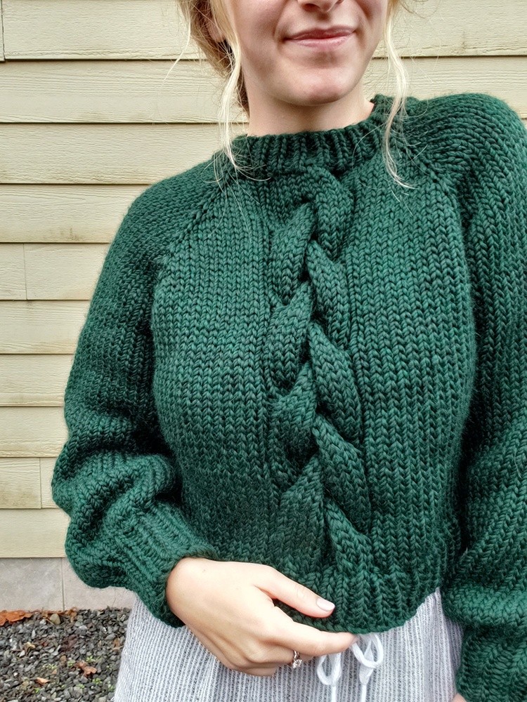 Braided Embers Sweater - knitting pattern