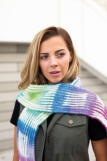 Window Pane Scarf - knitting pattern