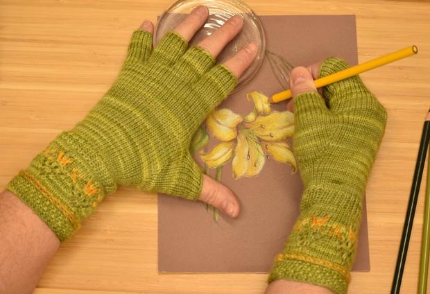 Fingerless Gloves Knitting Pattern : Wholehearted